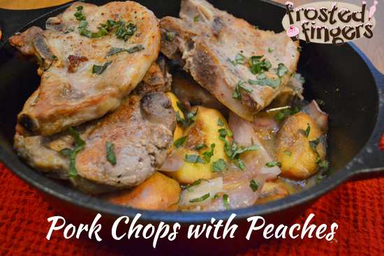 Pork Chops with peaches and Quinoa #CleanEating