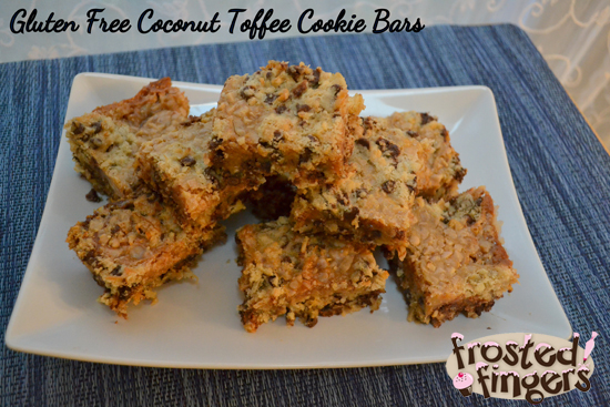 Gluten Free Coconut Toffee Cookie Bars