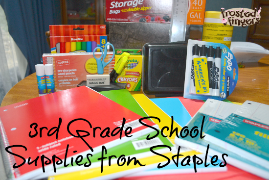 3rd Grade School Supplies from Staples