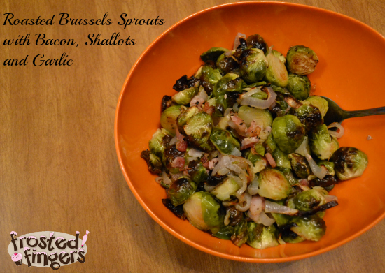 Roasted Brussels Sprouts with Bacon Shallots and Garlic #GlutenFree #MyMarianos #Shop