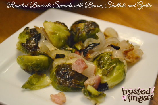 Roasted Brussels Sprouts with Bacon Shallots and Garlic #GlutenFree #MyMarianos #Shop