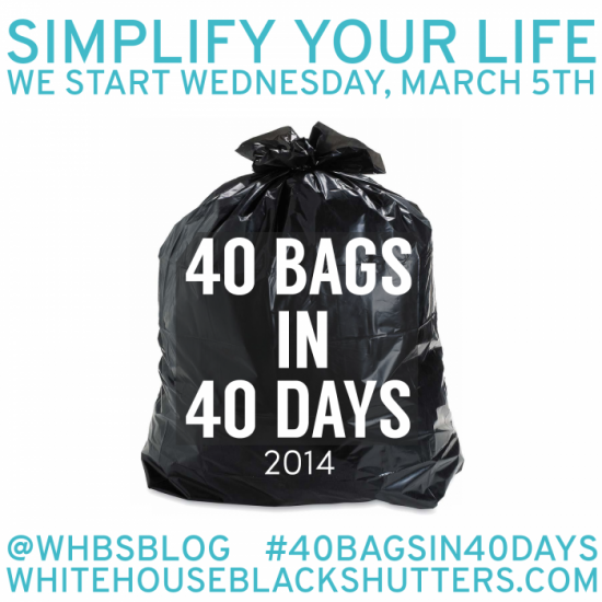 40 bags in 40 days