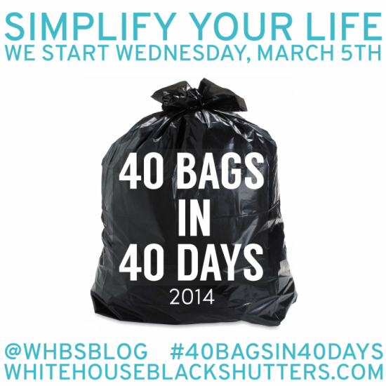 #40BagsIn40Days