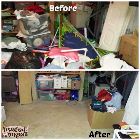 Laundry Room Before and After #40BagsIn40Days