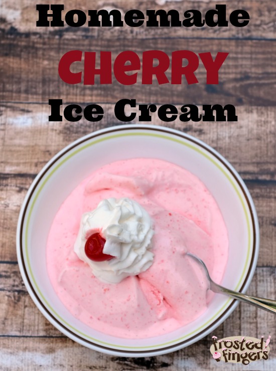 Homemade Cherry Ice Cream #DairyMonth