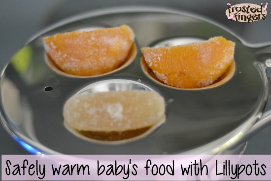 Lillypots cookware to warm baby's food