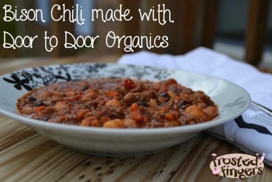 Bison Chili Recipe made with Door to Door Organics
