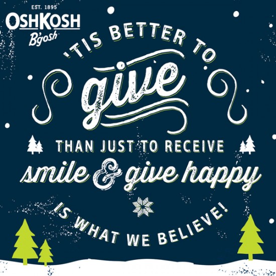 #GiveHappy with OshKosh