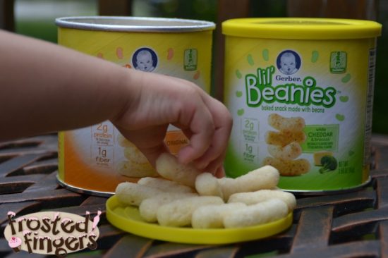 Get your toddler to snack on Gerber Lil' Beanies