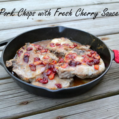 Pork Chops with fresh cherry sauce