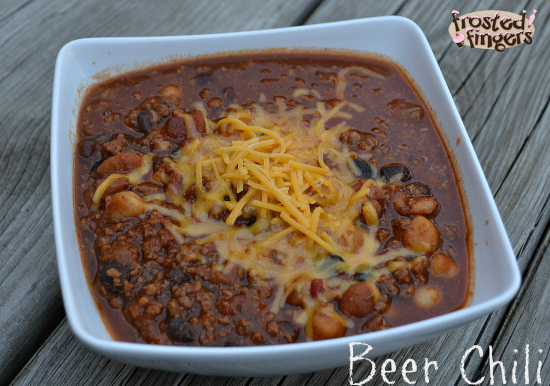 Slow Cooker Beer Chili Recipe Frosted Fingers