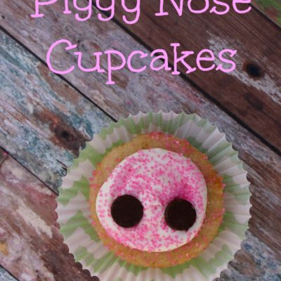 Piggy Nose Pomegranate Cupcakes