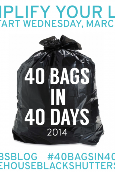 #40BagsIn40Days