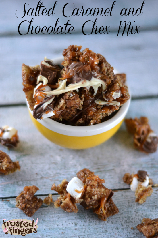 Salted Caramel and Chocolate Chex Mix {Gluten Free} Frosted Fingers