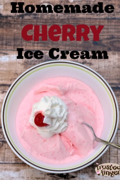 Homemade Cherry Ice Cream #DairyMonth