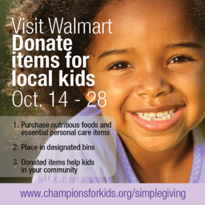 Help Kids in Need with Champions for Kids at Walmart