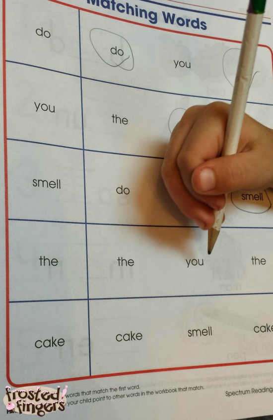 Reading Matching Words